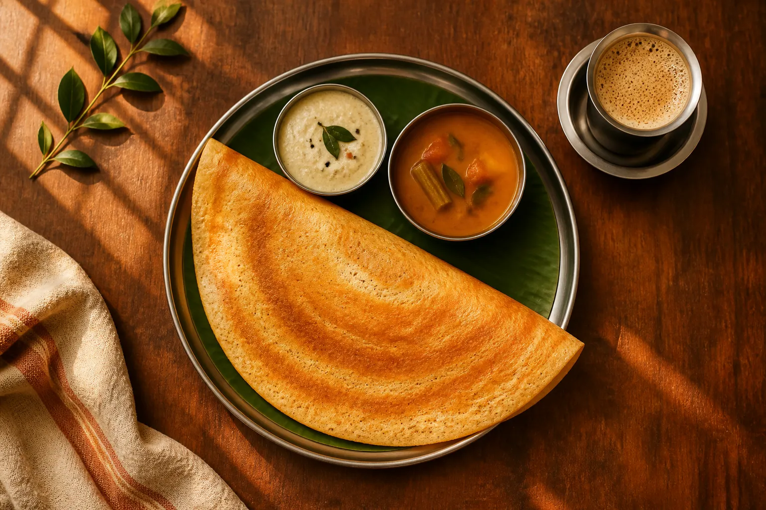 Beautifully presented South Indian food for Instagram